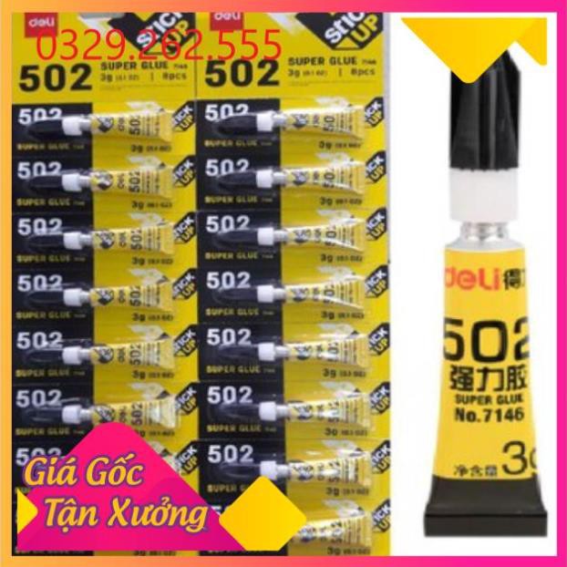 (Sale Khủng)  Keo dán đa năng 502 deli dính siêu chắc