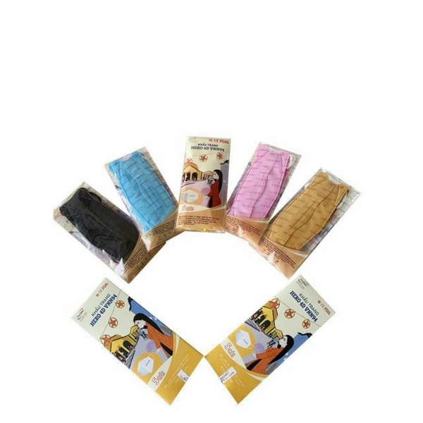KHẨU TRANG 4D TÂY SÀI GÒN HỘP 5 CÁI