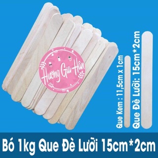 Que Đè Lưỡi Gỗ bó 1kg (1 cân~300 que) làm đồ handmade, đồ giáo dục Montessori (15cmx2cm) [THANH MAI SHOP]