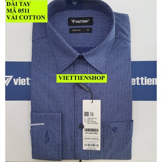 (0511 HVL) ÁO SƠ MI VIỆT TIẾN DÀI TAY HOA VĂN