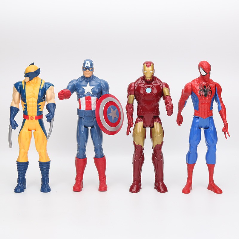 Mô hình nhân vật siêu anh hùng Captain America làm từ PVC đẹp mắt Avenger Marvel Heroes Ironman Action Figure