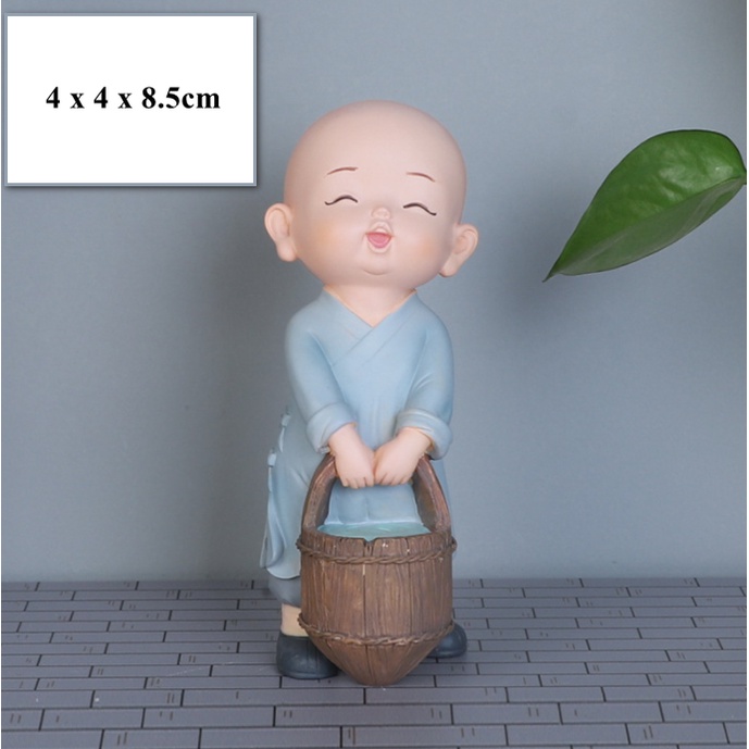 Bộ Sưu Tập Nhiều Mẫu Tượng Những Chú Tiểu Ngộ Nghĩnh, Bình An, An Nhiên Trang Trí Ô Tô Bàn Làm Việc