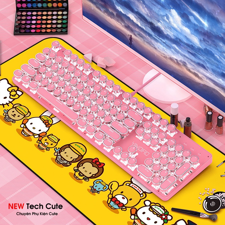 Bàn phím máy tính, bàn phím cơ HỒNG PRO T900 LED 10 Chế Độ, Phím Cơ Blue Gaming Máy Tính, Laptop, PC CHO NAM & NỮ