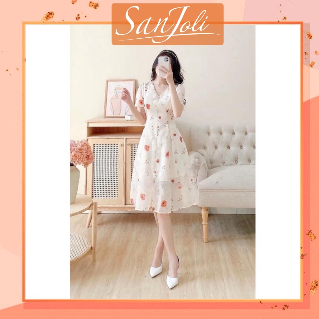 Đầm Hoa Nhí Vintage LOKOSA Váy ngắn Công sở Nữ Ôm Body dáng dài xòe đi dự tiệc cưới Hàn Quốc Cao Cấp VD047 | WebRaoVat - webraovat.net.vn