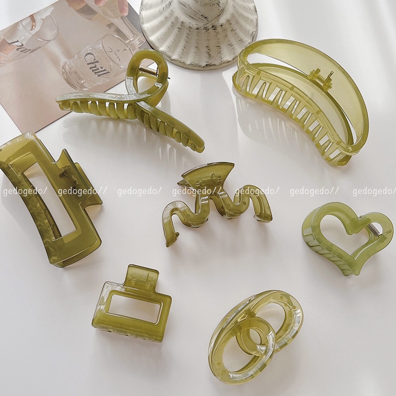Kẹp Tóc Trong Suốt Cỡ Lớn Phong Cách Hàn Quốc Thời Trang Cho Nữ