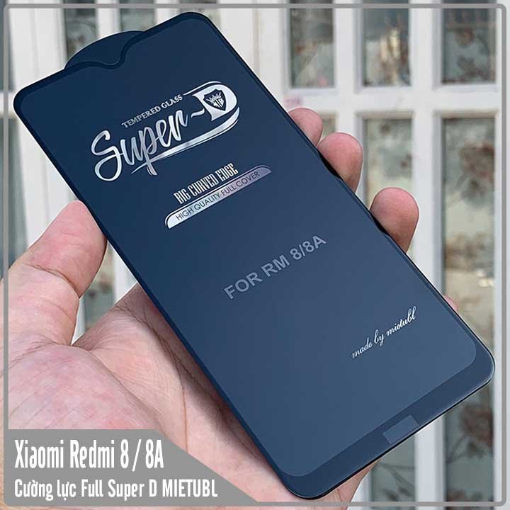 Kính cường lực Super D Xiaomi Redmi 8 / 8A Full viền Đen MIETUBL