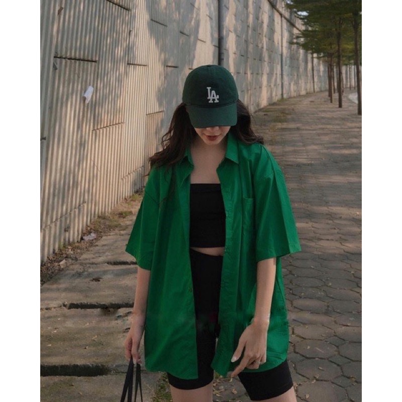 Áo Sơ Mi Tay Ngắn Chất Đũi Pha 3 Màu Form Rộng Phong Cách Hàn Quốc Chan House.