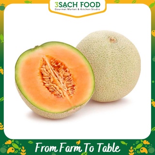 Dưa Lưới Tròn Vỏ Xanh Ruột Cam Tl3 Depaco- 1.3kg/trái