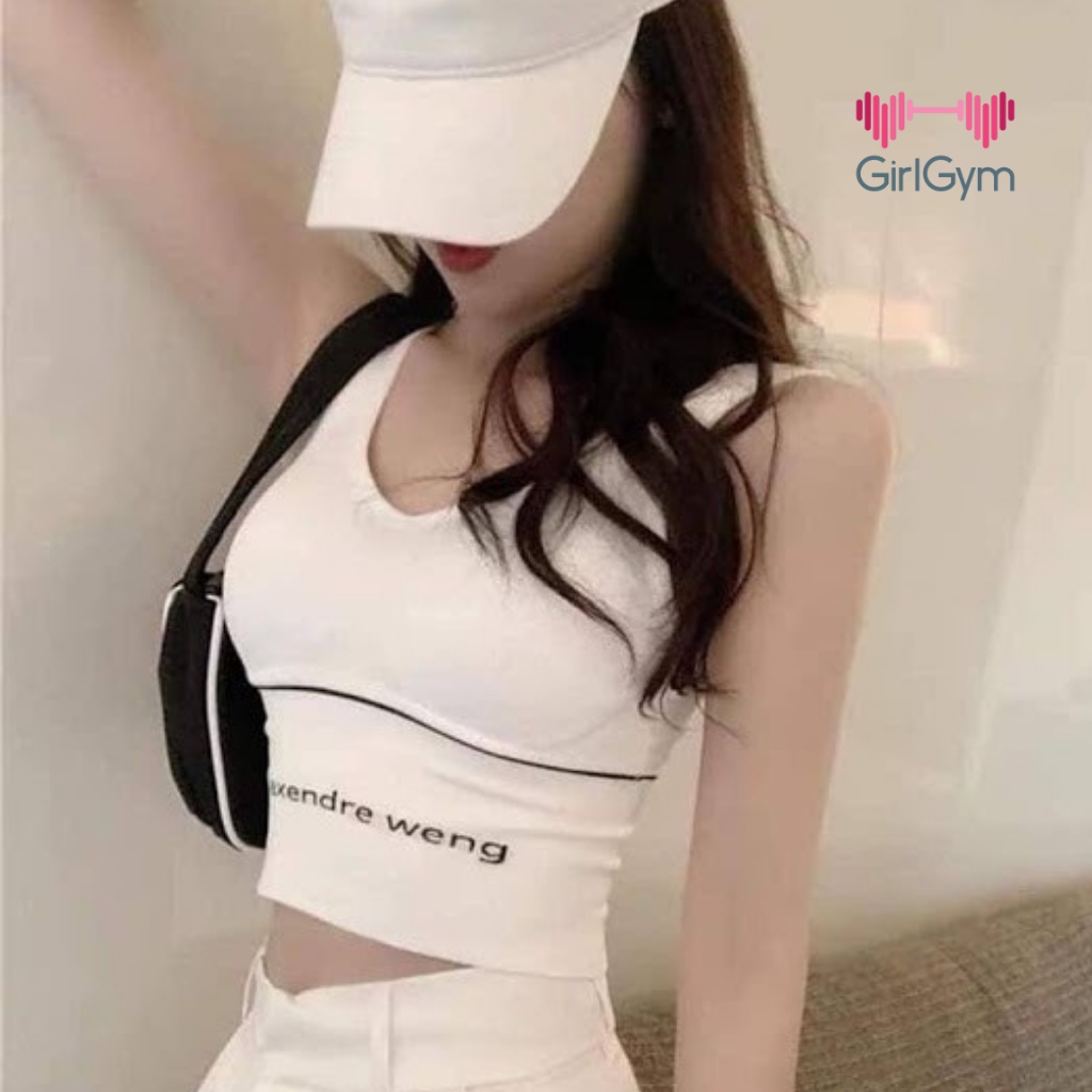 Áo Bra tập Gym Yoga, dáng Croptop ba lỗ nữ có mút đệm nâng ngực thể thao thời trang cao cấp GirlGym