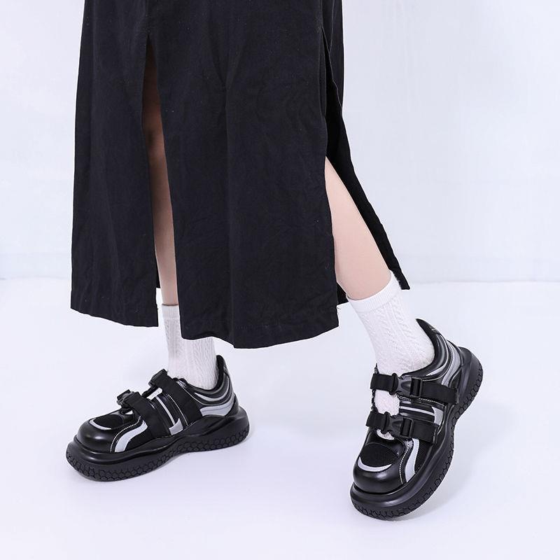 Giày Da Mũi Tròn Đế Dày Thoáng Khí Cài Hai Khóa Phong Cách Nhật Bản Thời Trang Mùa Hè Cho Nam 2022
