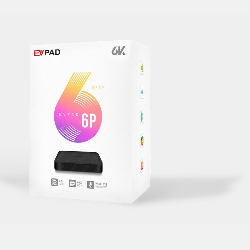 EVPAD 6P Ram 4G + Rom 64G Android 10.0 Tivi Box Xem Truyền Hình Quốc Tế Miễn Phí Có Remote Hỗ Trợ Voice