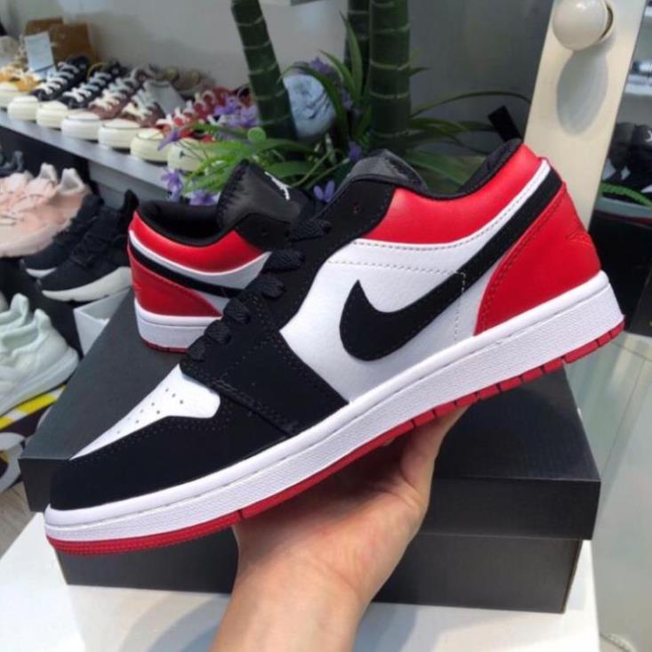 Giày sneaker jd 1 màu đỏ đen Thấp cổ nam nữ full box bill, giày giá rẻ, vietmax86 .. ; !!