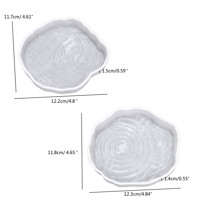 Khuôn Silicone Làm Đế Lót Ly Bằng Epoxy Resin Pha Lê UV DIY Sáng Tạo Trang Trí Nhà Cửa