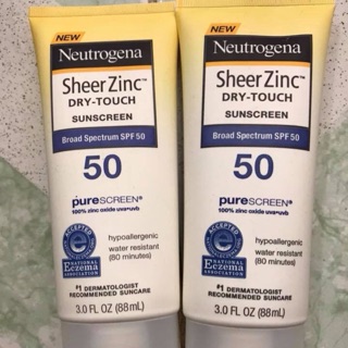 Kem chống nắng Neutrogena Sheer ZinC SPF 50 88ml (chuẩn Mỹ)