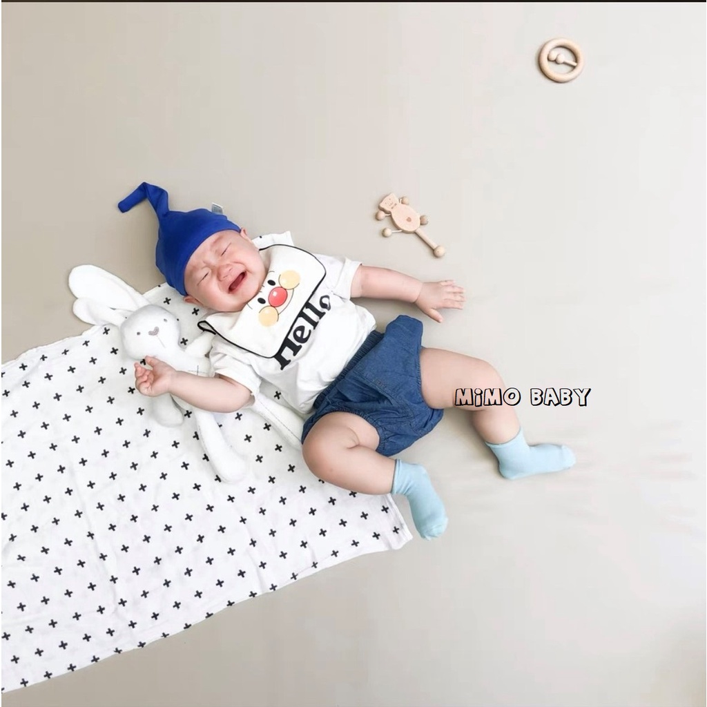 Mũ nón cotton thắt nút đáng yêu cho bé 0-12m mimo baby md25 - ảnh sản phẩm 5