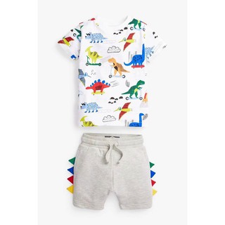 Bộ thun cotton khủng long 3d bé trai nhí