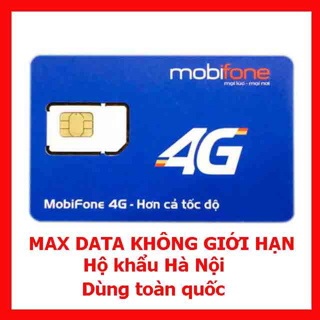 Sim 4G Mobifone VP51 - VPB51 Không Giới Hạn Tốc Độ Cao  - Đăng Ký Chính Chủ