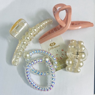 Set phụ kiện tóc 5 món gồm kẹp tóc và cột tóc thời trang