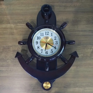 Đồng hồ Treo Tường Mỏ Neo Giả Gỗ Có Lắc Size Lớn