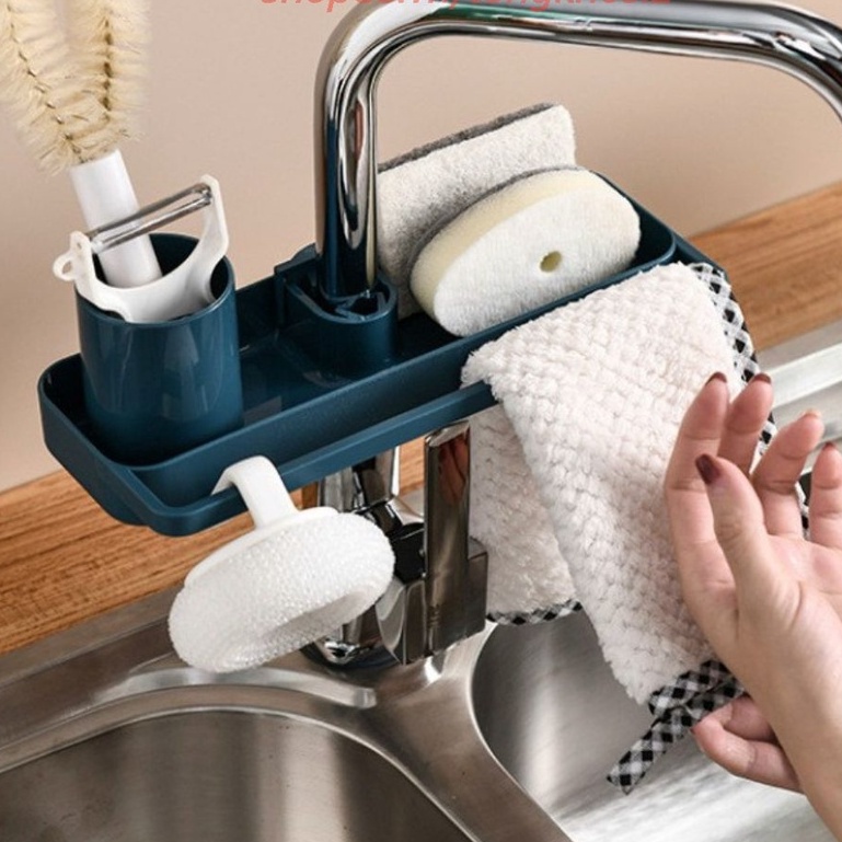 GIÁ TREO GẮN VÒI NƯỚC BỒN RỬA CHÉN ĐA NĂNG- Kệ Nhà Tắm, Kệ Để Đồ Phòng Tắm, Nhà Bếp , Phòng Bếp Thông Minh Nhựa Cao Cấp