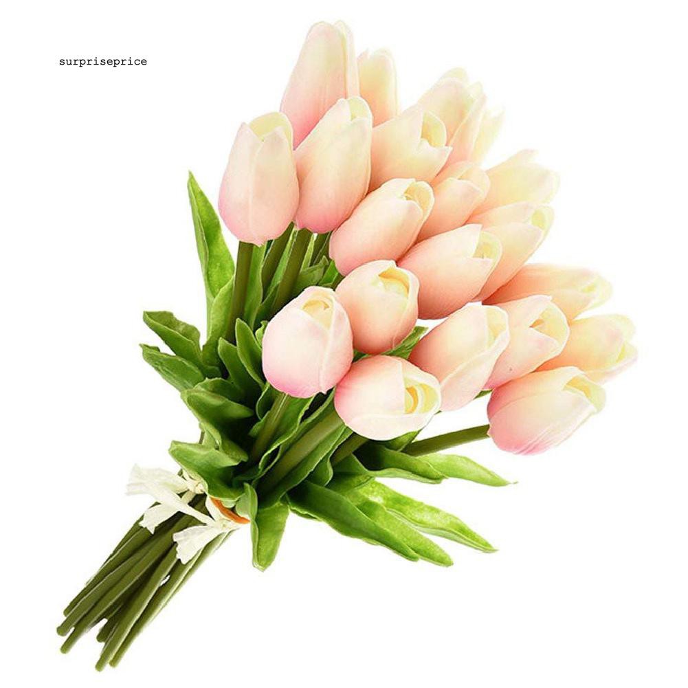 Bộ 10 Bông Hoa Tulip Nhân Tạo Trang Trí Tiệc Cưới