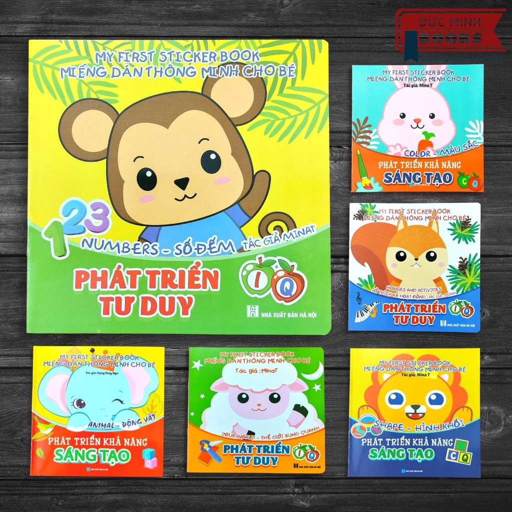 Sách Bóc Dán Thông Minh - My First Sticker Book (Bộ 6 Cuốn Miếng Dán Giúp Phát triển CQ - IQ)