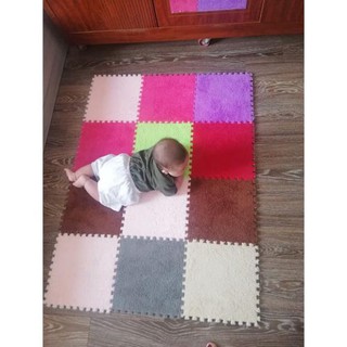 1 Tấm Thảm Xốp Ghép Mặt Lông 30x30cm