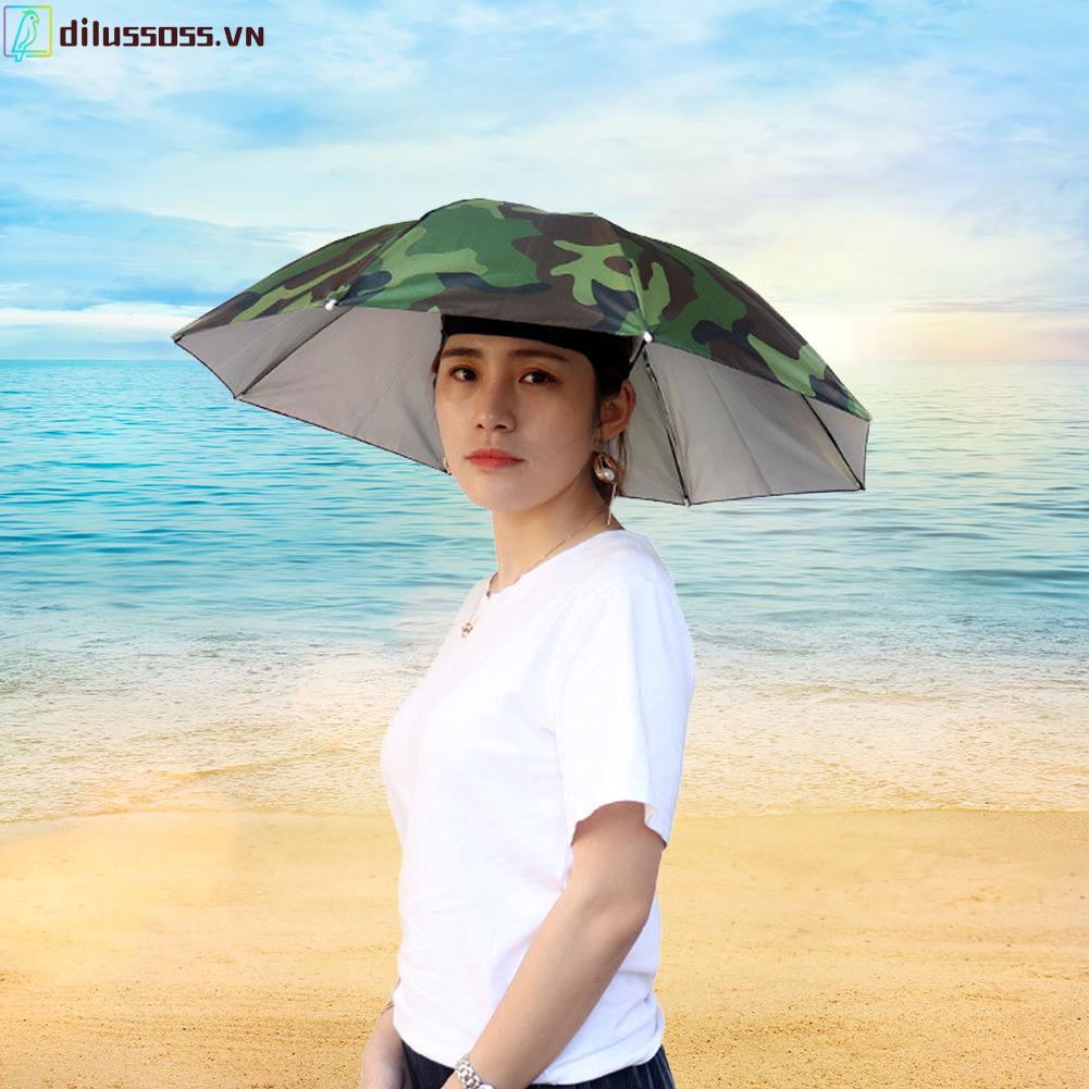 Mũ Dù Đội Đầu Chống Nắng Chống Mưa Chống Nắng Dilussoss Cho Hoạt Động Ngoài Trời