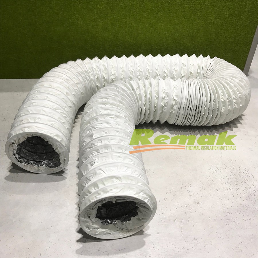 Ống gió mềm d100 hai lớp phủ nhựa PVC bảo ôn giữ nhiệt, chống rách