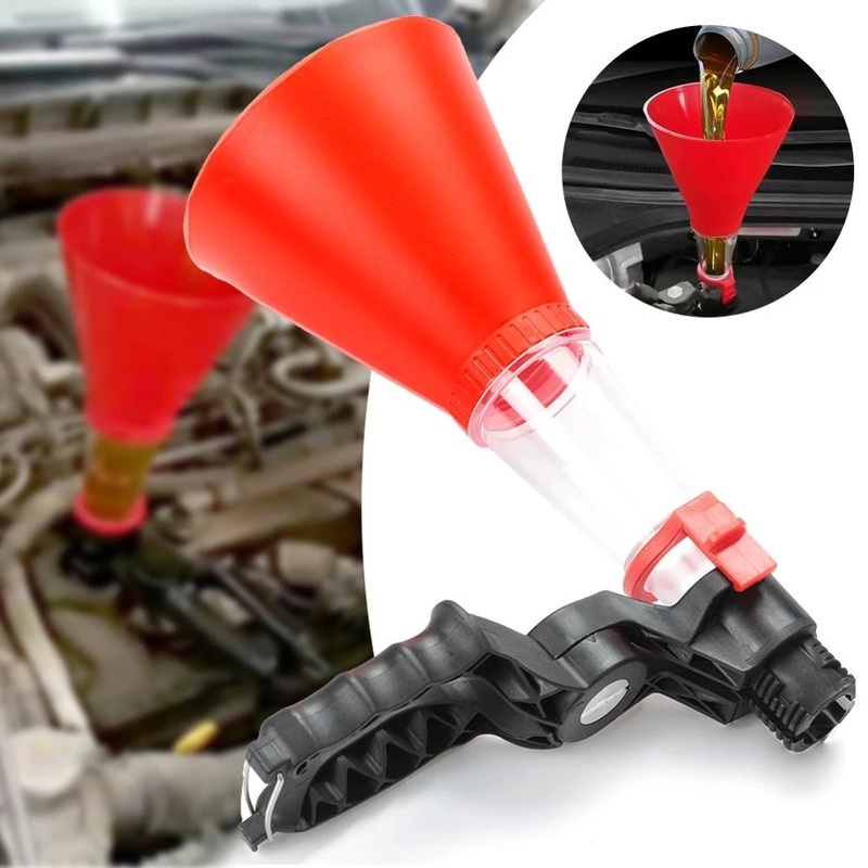 Phễu rót dầu động cơ xe hơi có thể điều chỉnh tiện dụng kèm vòng đệm