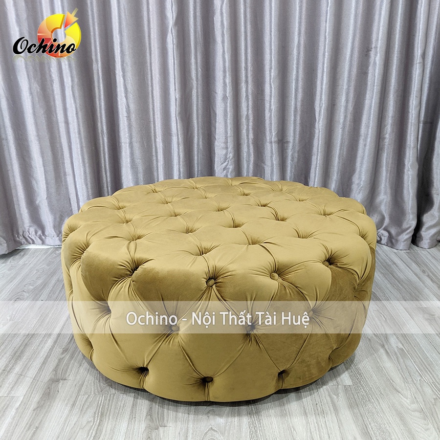 Đôn Tròn sofa cho shop mẫu Nhún cổ điển Cao Cấp phong cách bắc âu Size 80cm ( ảnh thật shop chụp)