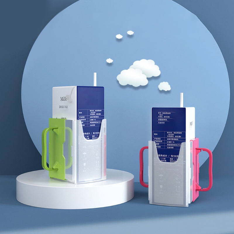 Giá đỡ bình sữa/ nước ép trái cây tùy chỉnh chống tràn kèm tay cầm tiện dụng cho bé