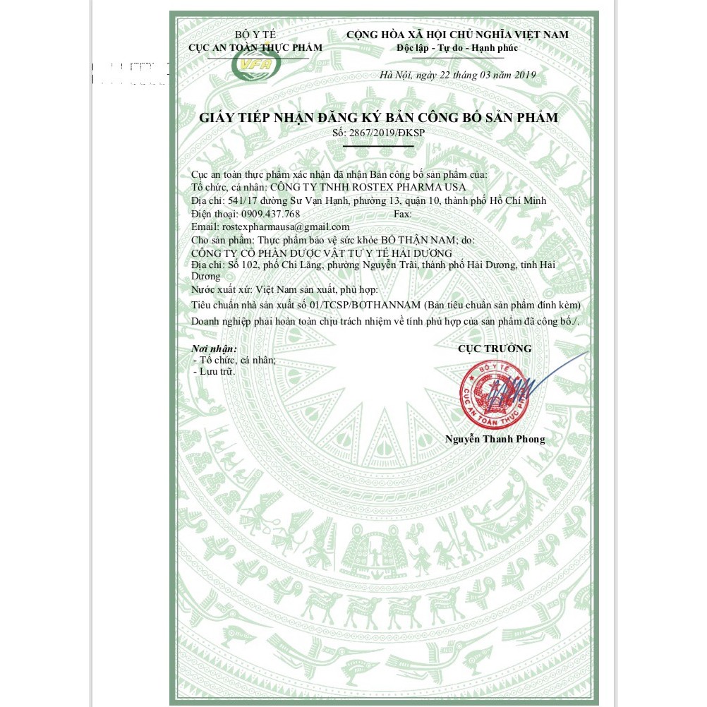 Viên uống tăng cường sinh lý nam Bổ Thận Nam - Hộp 30 viên thành phần 23 loại thảo dược bổ thận tráng dương