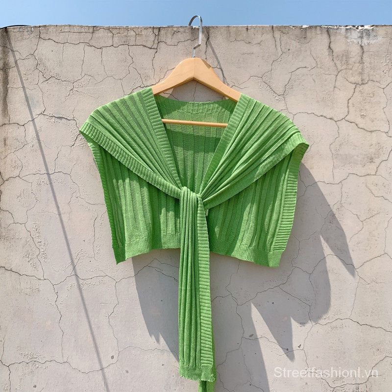 Khăn Choàng Vai Vải Lụa Lạnh Mỏng Thắt Nút Bảo Vệ Vai Có Thể Tháo Rời Dễ Phối Đồ 73l2 | BigBuy360 - bigbuy360.vn