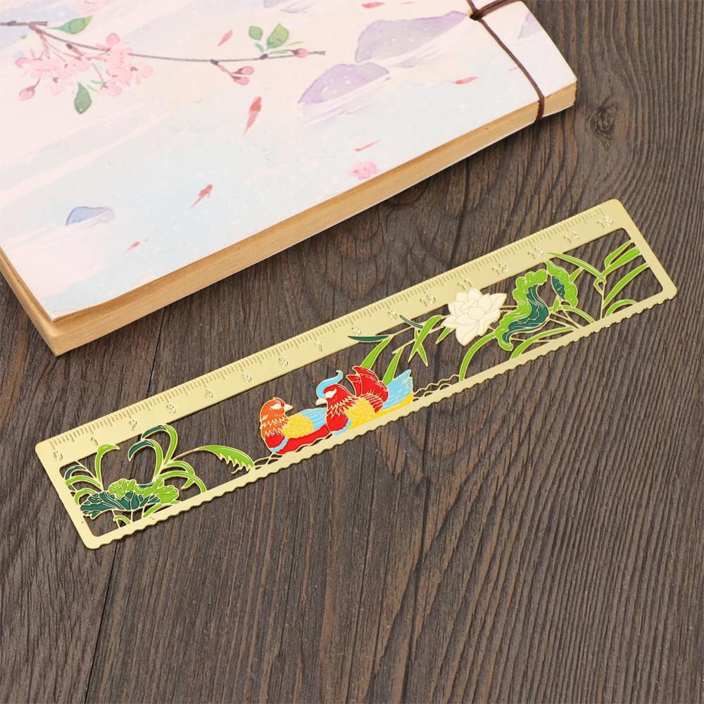FAY Thước Kim Loại Đo Đánh Dấu Trang Sách Phong Cách Trung Hoa