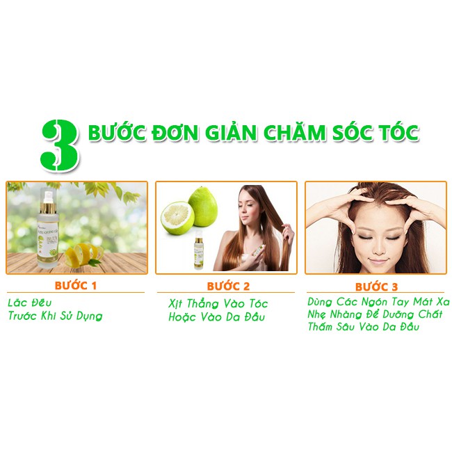 Xịt Dưỡng Tóc Tinh Dầu Bưởi - Kích thích mọc tóc, giảm rụng