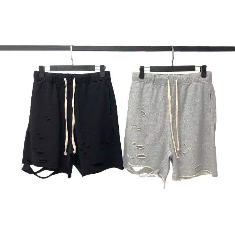 Quần Short, Đùi Rách Kiểu Cá Tính Nỉ Da Cá, Quần Short Form Rộng Nam Nữ Unisex | BigBuy360 - bigbuy360.vn