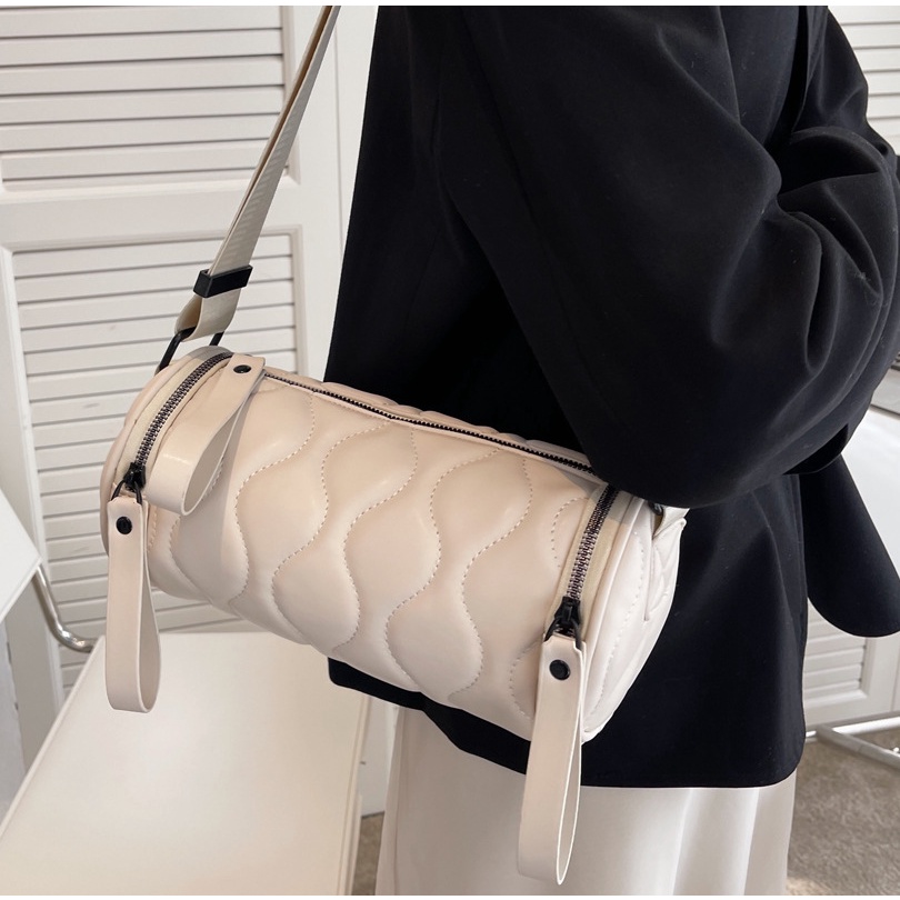 Túi Đeo Chéo Hình Trụ Cỡ Nhỏ 2022 Thời Trang Mùa Hè Cho Nữ