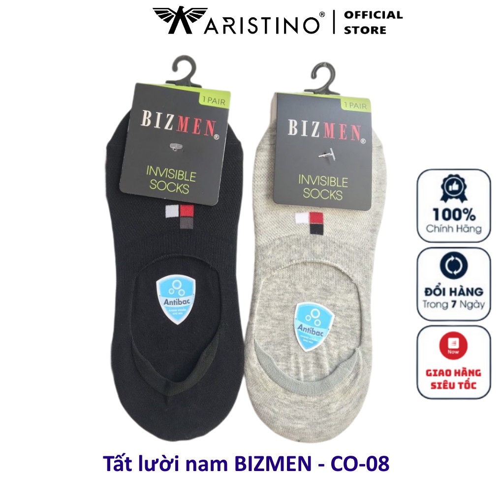 Tất Lười Nam Vớ Nam BIZMEN CO08 Chất Liệu Cotton Khử Mùi Hôi Có Lớp Silicon Chống Tuột Gót