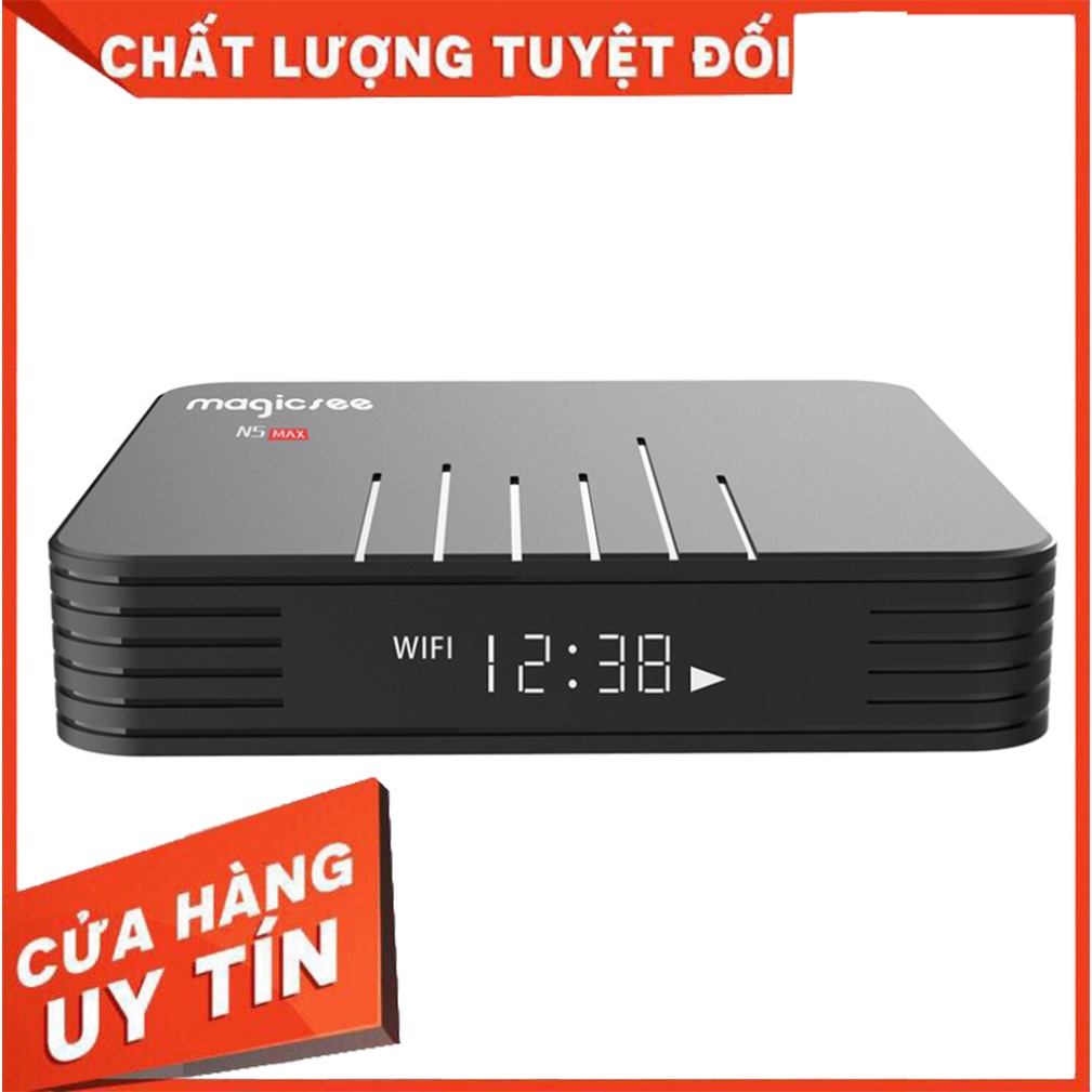 GIÁ CỤC KHỦNG Android Tivi Box Magicsee N5 Max Chip S905X3 Ram 4GB bộ nhớ lưu trữ 32GB bạn dạng New GIÁ CỤC KHỦNG