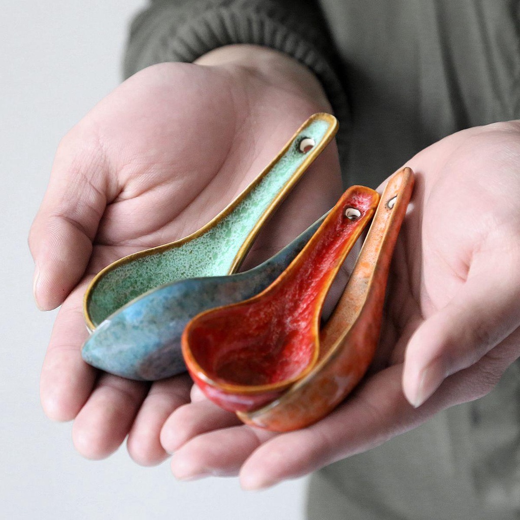 Muỗng Ăn Súp Bằng Sứ Phong Cách Nhật Bản