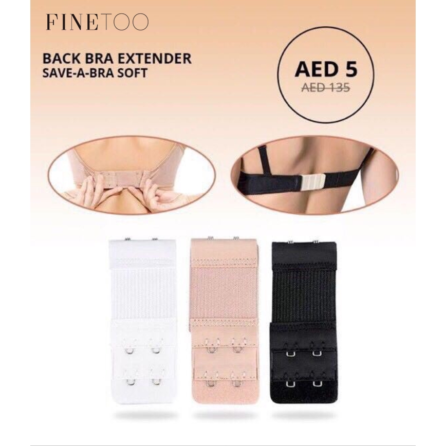 Khóa cài nối áo ngực FINETOO 3 hàng 2 móc cài tiện dụng điều chỉnh mở rộng áo ngực