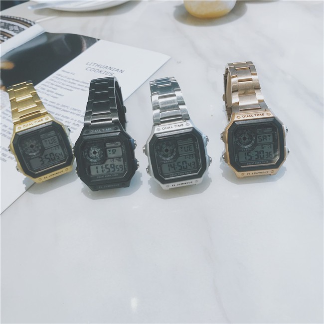 [Mã FAMAYFA2 giảm 10K đơn 50K] Đồng hồ nam điện tử dây thép chống nước DH119 Miucho | BigBuy360 - bigbuy360.vn