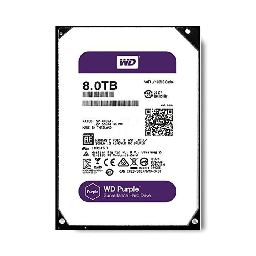 HDD 8T WD PURPLE Surveilance Sata Chuyên Camera
