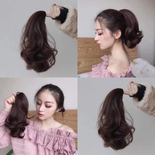 Tóc giả ngoặm xoăn 💄 FREESHIP 💄 ngoặm xoăn đuôi ngắn n036