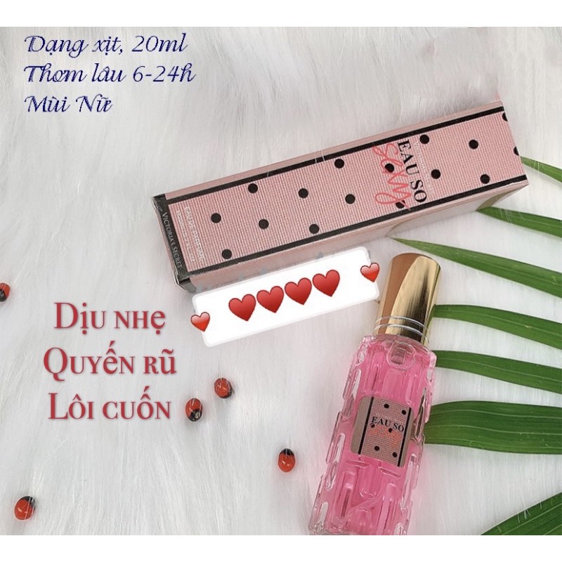 NƯỚC HOA NỮ Dạng Xịt 20ml Chai Mini