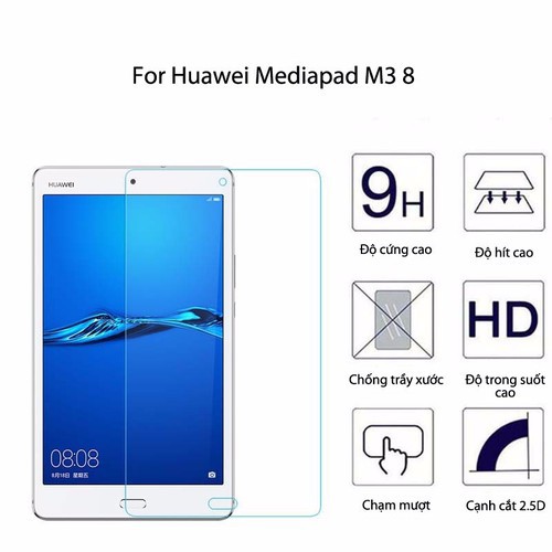 Kính Cường lực Huawei M3 8.4, dán màn hình Huawei Dtab D-01J