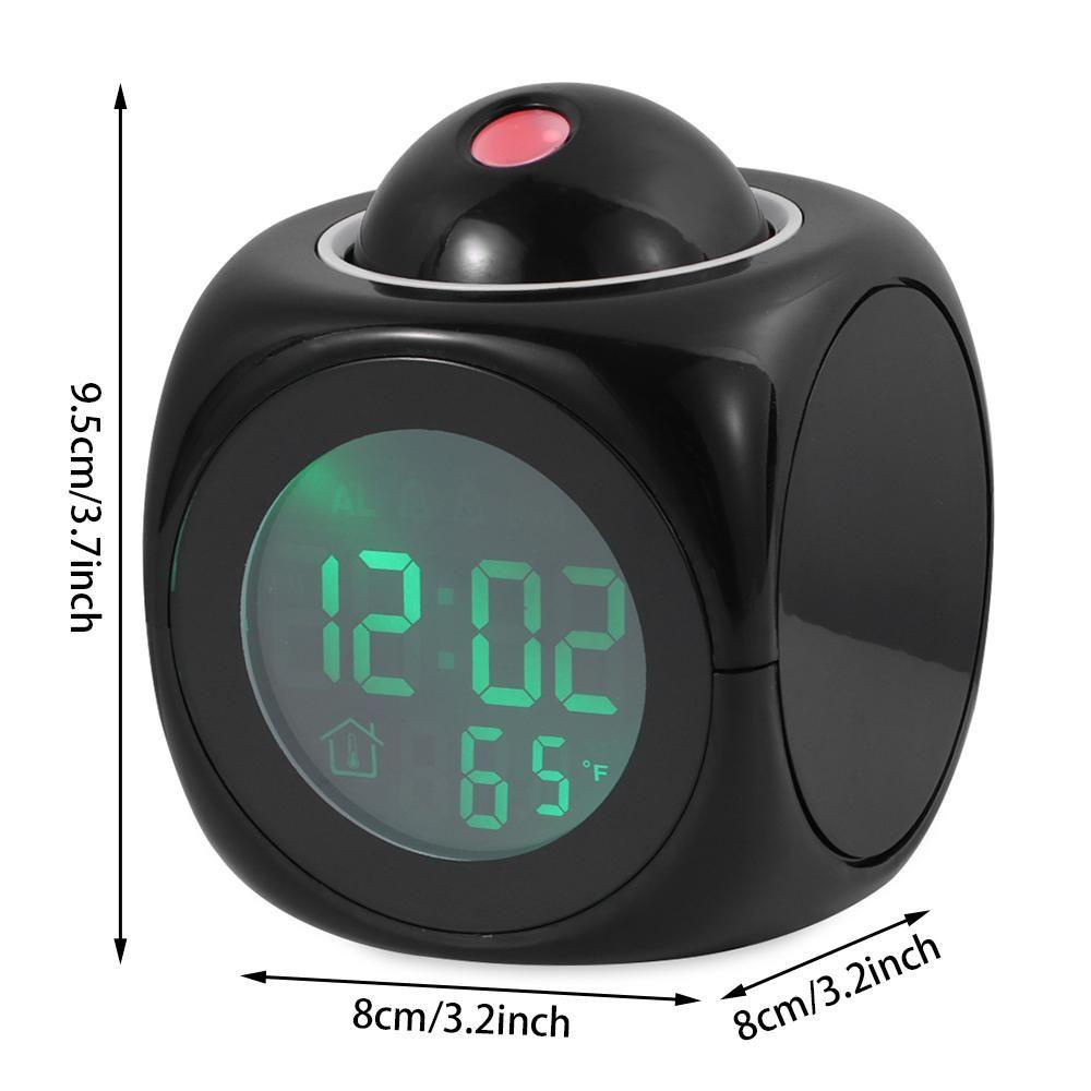 Đồng Hồ Báo Thức Có Đèn LED Hình Vuông Đa Năng Dùng Trong Văn Phòng