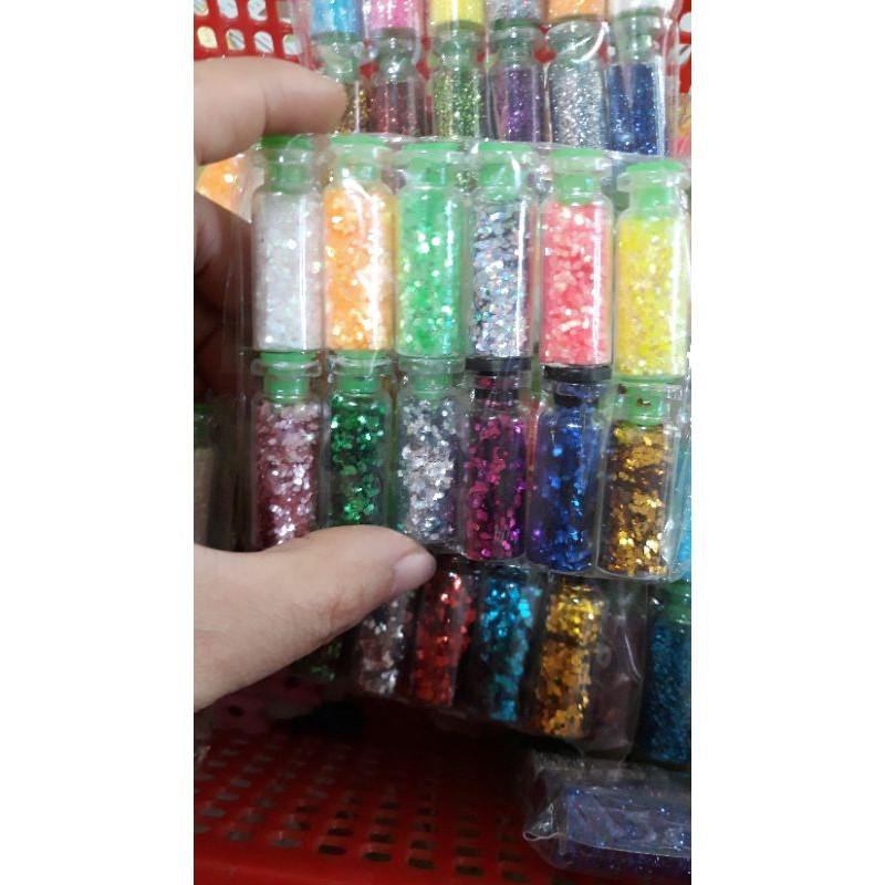 Lọ kim tuyến trang trí rắc hoa, làm móng, handmade
