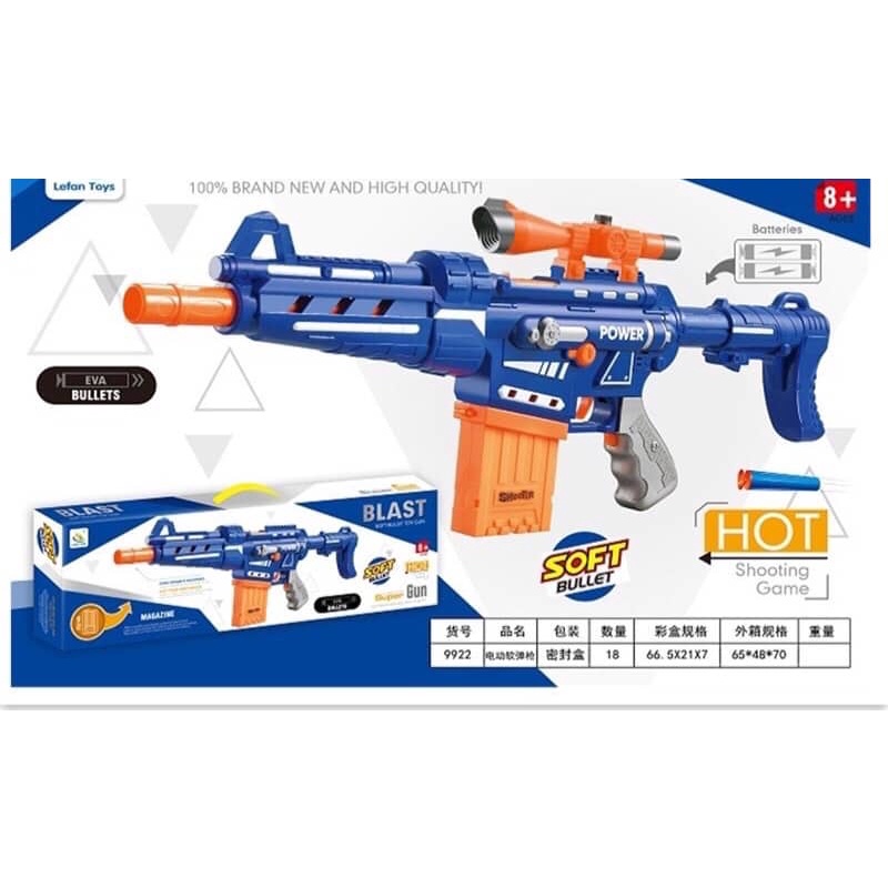 Đồ Chơi M416 Dùng Pin Dính Xốp Cỡ Lớn Vận Động Ngoài Trời Kiểu Nerf Cao Cấp 2 Mẫu